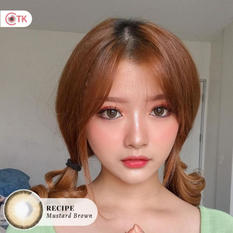 Softlens RECIPE 14.5 MM MUSTARD BROWN MINUS -0.50 S.D -6.00 by CTK