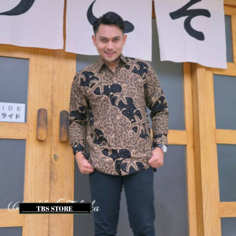 Batik pria lengan panjang batik baturaden batik prabu full lapisan