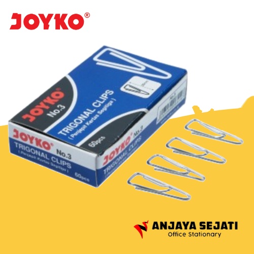 

Paper Clip Joyko No. 3 Triagonal Klip Kecil | Penjepit Kertas | Per pack