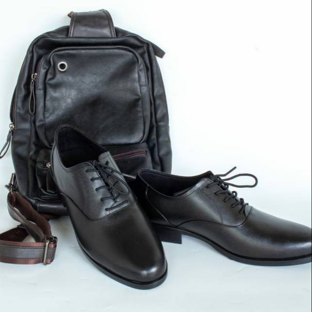 Sepatu kulit asli sepatu pantofel pria model Hadley Oxford Flavio boston