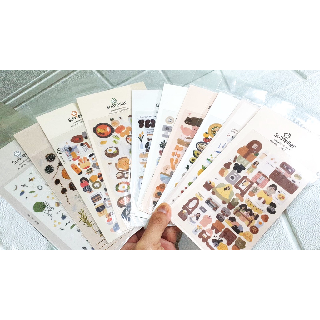 

WPSBGS 1 LEMBAR 10X19 CM SUATELIER DECO STICKERS AESTHETIC TRANSPARAN TAKE NOTE BUJO SCRAPBOOK STIKER DIARY NAIL ART ACTIVITY