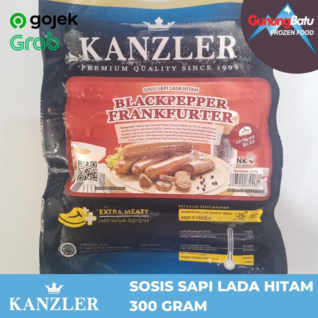 

KANZLER BLACKPEPPER SAUSAGE (SOSIS LADA HITAM) 300 GRAM