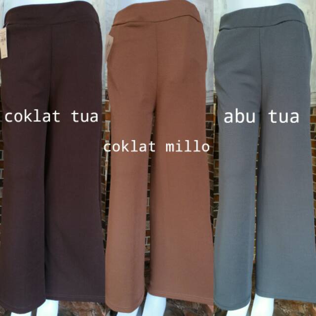 Kulot polos | celana kulot panjang wanita