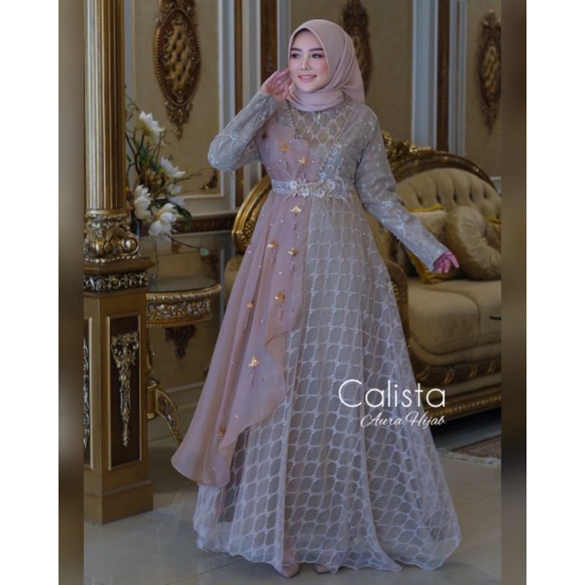 calista gown by aura hijab original yg mau order aj yh