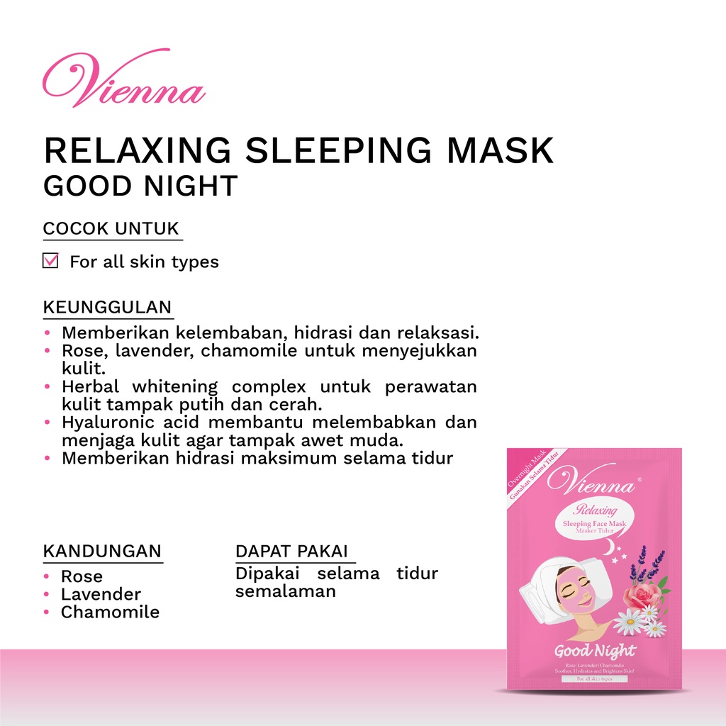 VIENNA Facial Mask Relaxing Sleeping 15ml