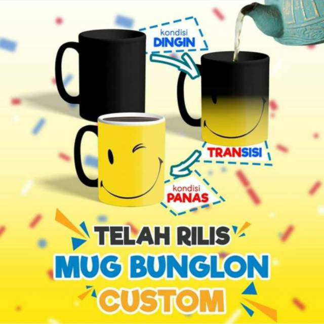 MUG BUNGLON MURAH MUG GANTI WARNA SAAT PANAS