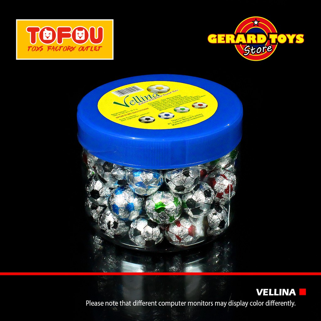 

Permen Cokelat Vellina Coklat Bola Toples isi 60pcs ENAKNYA MANTAP