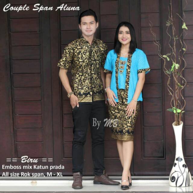 COUPLE PRADA/BAJU COUPLE HEM DAN DRESS /COUPLE BATIK PASANGAN/COUPLE BATIK PRADA/BATIK COUPLE