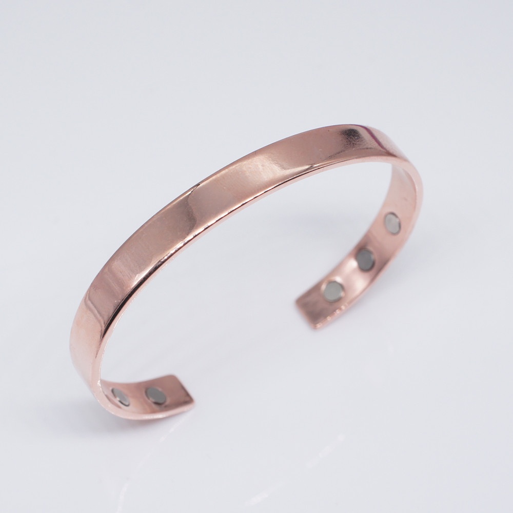 Gelang Magnetik Bahan Stainless Steel Warna Rose Gold Untuk Kesehatan