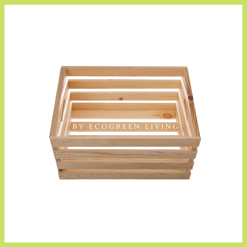 Solid Wood Crates / Wood Box Multifunction / Kotak Kayu / Laci Kayu Jati belanda / Keranjang W010