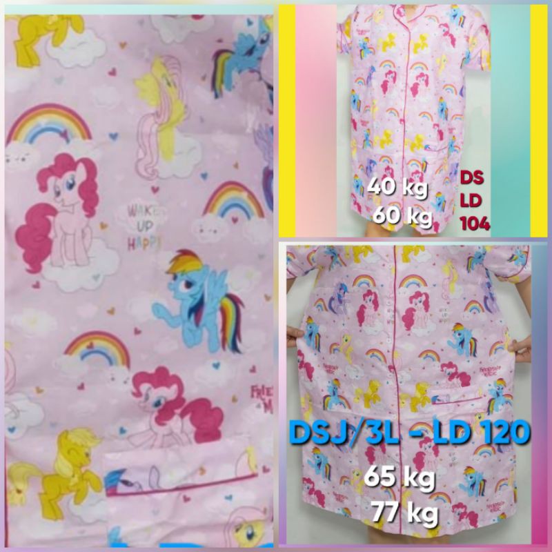 Piyama bisa couple ibu dan anak motif LP magic KD PONIE