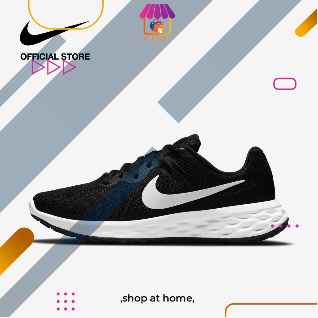 Original Nike Sepatu Lari Pria Revolution 6 - Hitam [DC3728-003]