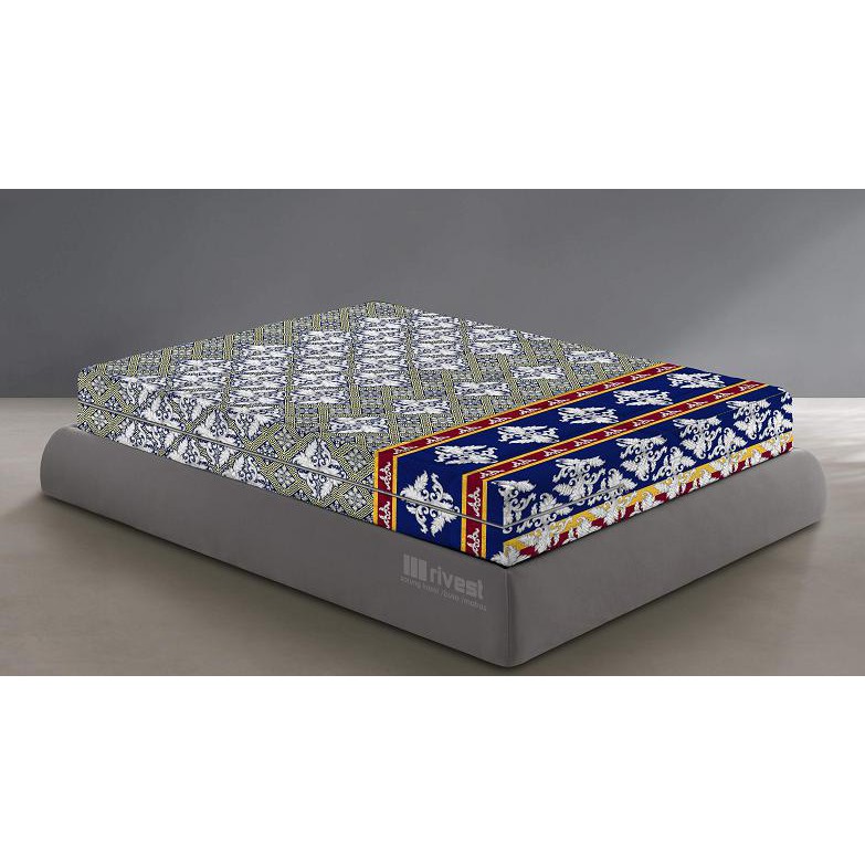 SARUNG KASUR / SPREI / RIVEST - BLUE SAFIR - BAHAN KAIN HALUS ADEM