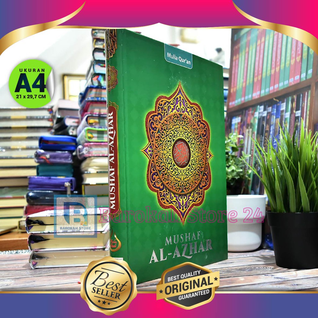 Hijau [TERBARU] Al Quran A4 Mushaf Al Azhar – Al Quran Non Terjemah Besar  – Al Quran Mushaf