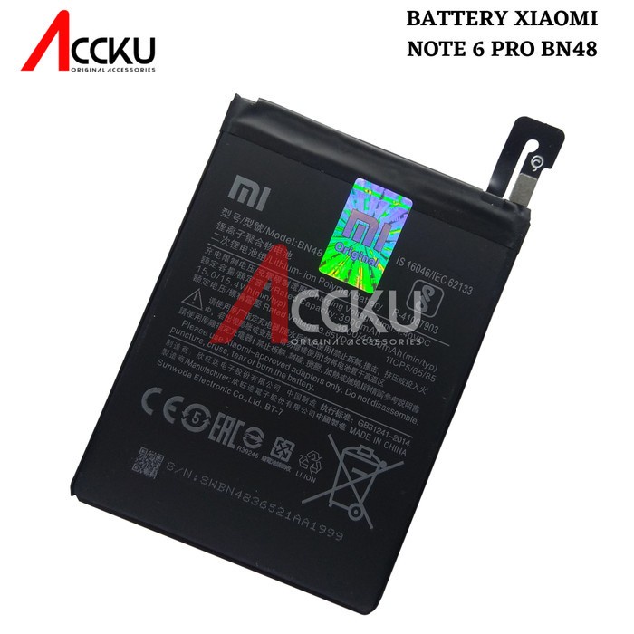 BATERAI XIAOMI NOTE6 PRO BATERAI XIOMI BN48 BATTERY XIAOMI NOTE 6 PRO BN48 ORI