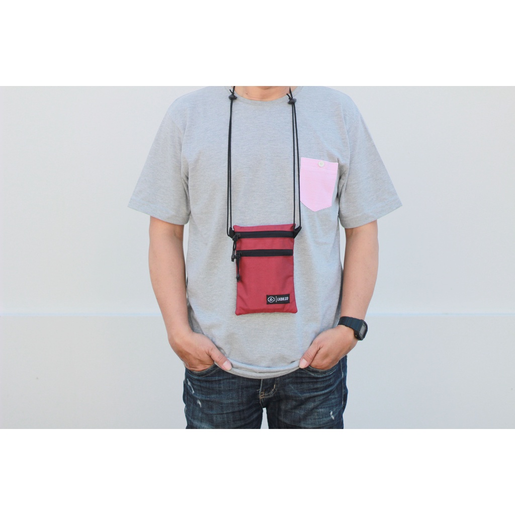 LOOK BACK VEGAS Sling Phone - Tas Selempang - Tas Gantung Leher - Hanging Wallet Original