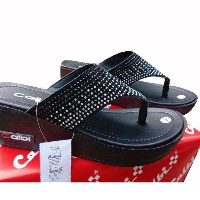 (BOOMING) Wedges Calbi Sandal Wanita Kekinian (Calbi Blink)
