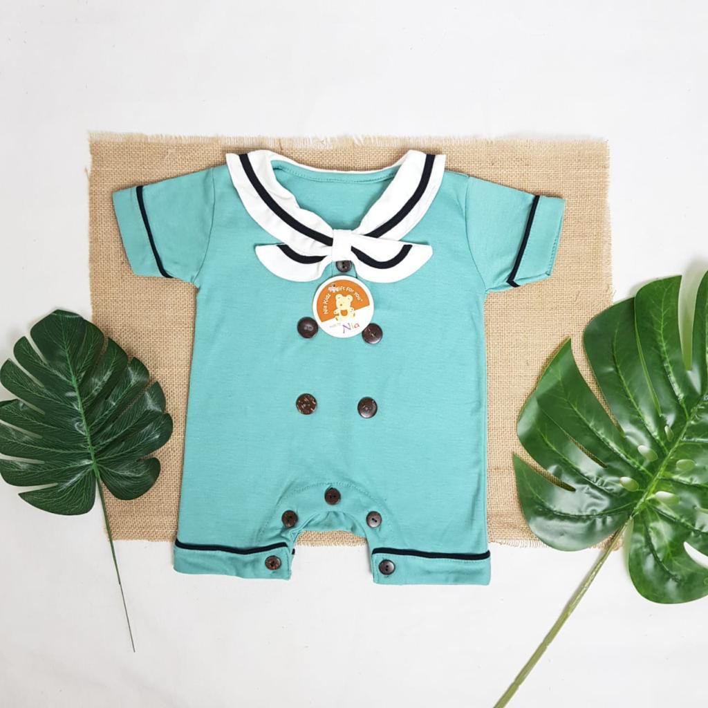 Baju Bayi Romper Sailor/Baju Romper Pendek Bayi