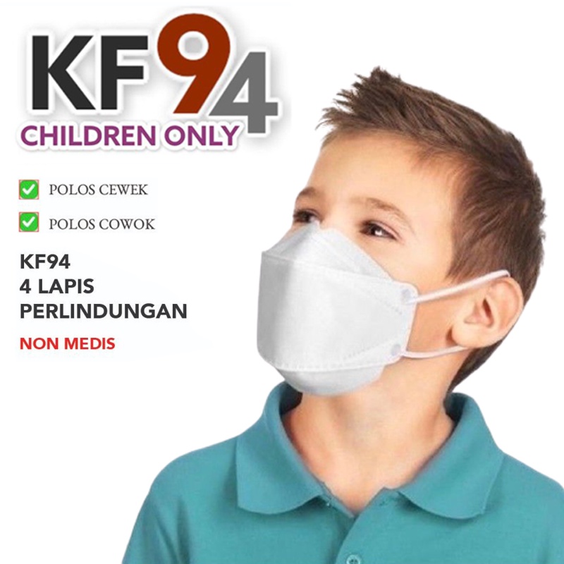 Masker Anak Kf94 Masker kf 94 Anak Polos Korea 4ply 10pcs Earloop Mask Disposable Sekali Pakai Masker Polos Pilihan Warna Putih Hitam Abu Masker Korea Maske Anak Korea