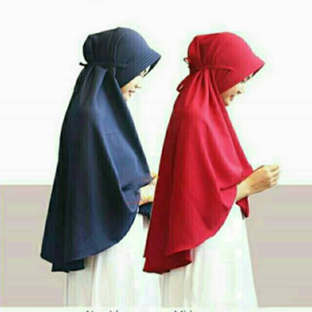 Jilbab khimar TALI JUMBO PET instan hijab kerudung syari wolfis daily farhana bella shalwa