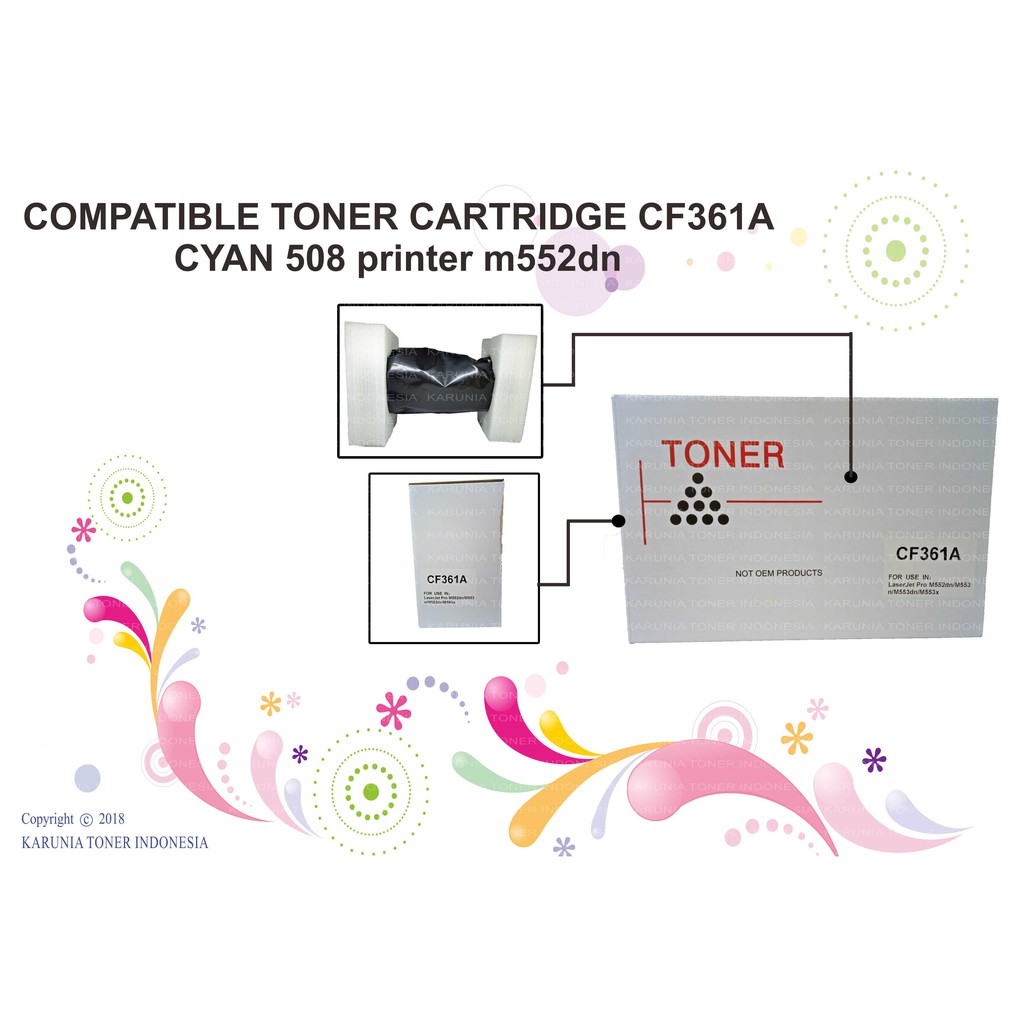 Compatible Toner Cartridge Printer HP Laserjet 508 508A M552dn M577z M553 M577 CF361A CF361 Cyan