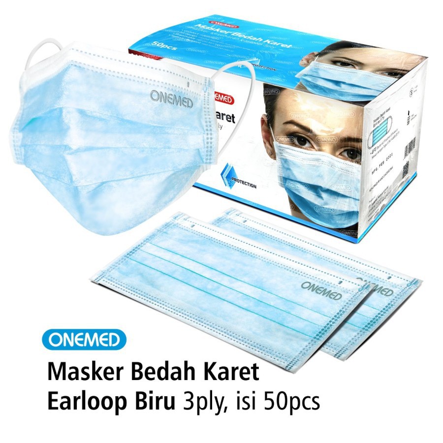 Masker Earloop 3ply / Masker Karet 3 ply/ Masker Karet Bedah /Surgical Mask