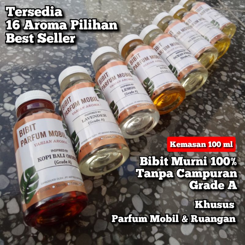 Bibit Murni Parfum Mobil &amp; Ruangan Grade A Isi 100 ml