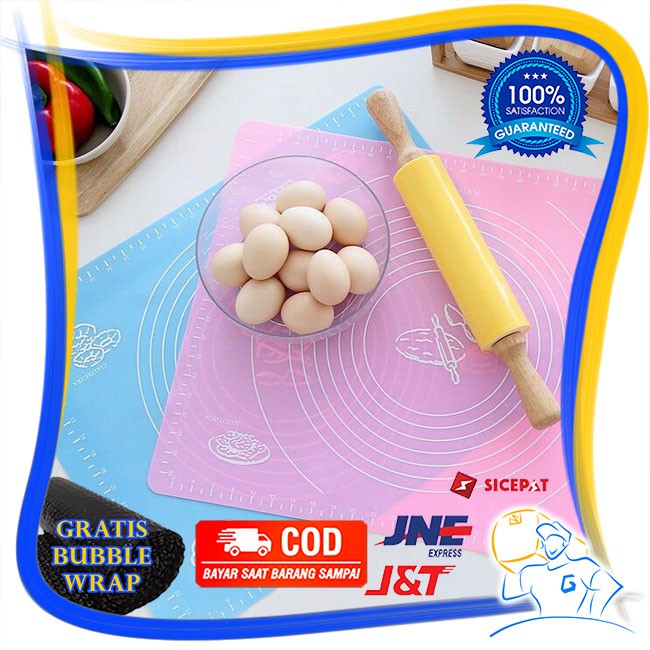 Alas Silikon Adonan Kue pastry Mat Silicone Silmat / Alas Takaran Tatakan dapur 40 x 50 cm