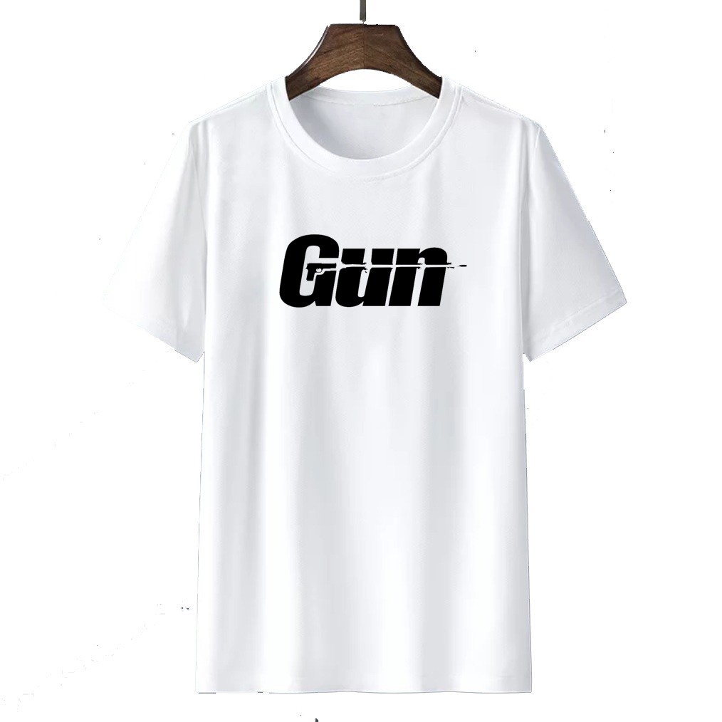 Tshirt Baju Kaos Distro Gun / Kaos Distro Pria Wanita