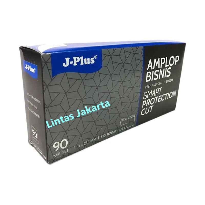 Amplop Putih No 90 Jendela Kiri merk J-Plus ( Isi 100 lembar )