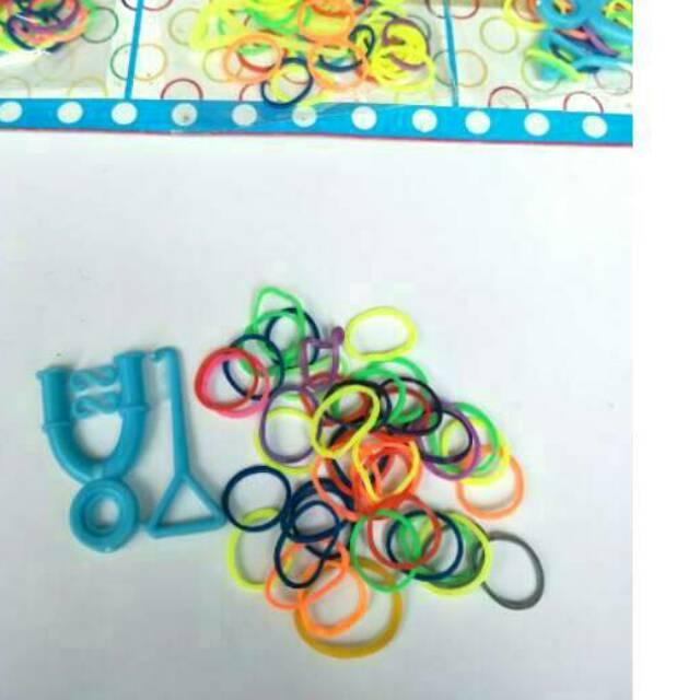 Mainan DIY Karet Loomband Meronce Gelang Cincin Anak Kreatif Murah