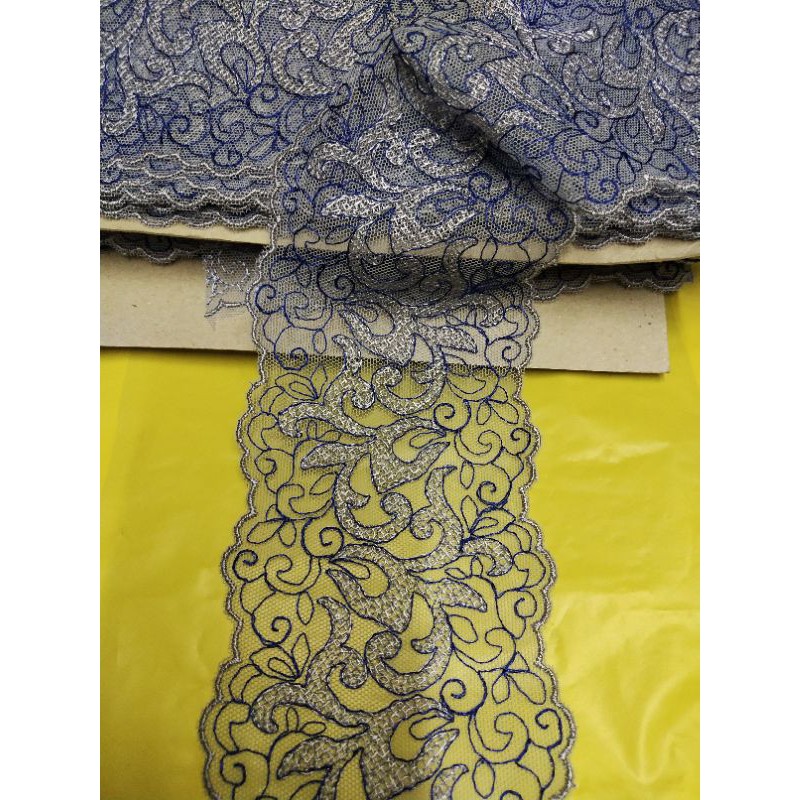 renda tile renda bordir renda kebaya renda baju renda bordir ungu biru renda mukena renda fashion