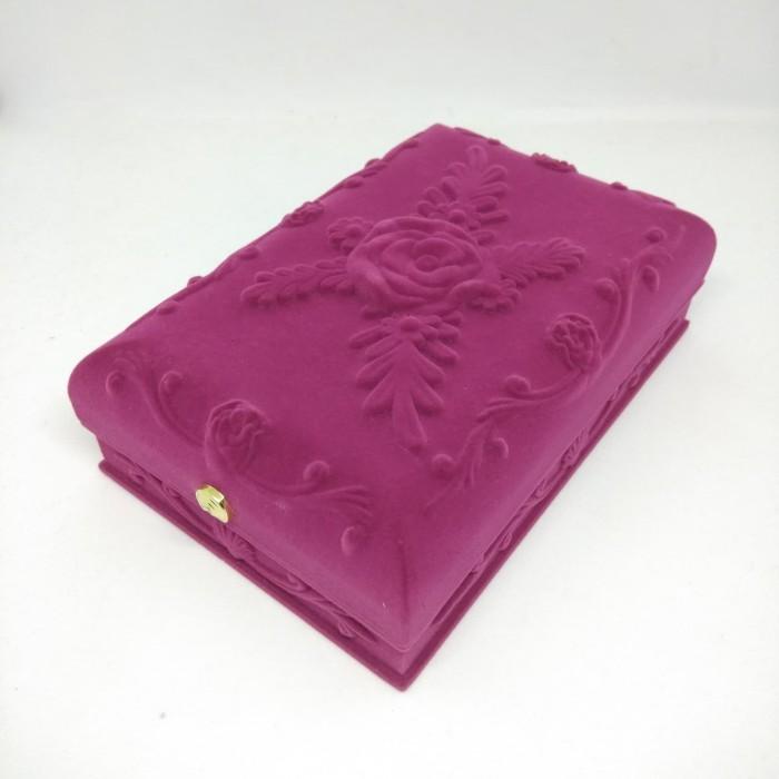 Rose Jewelry Set Velvet Box Kotak Mawar Beludru Set Perhiasan