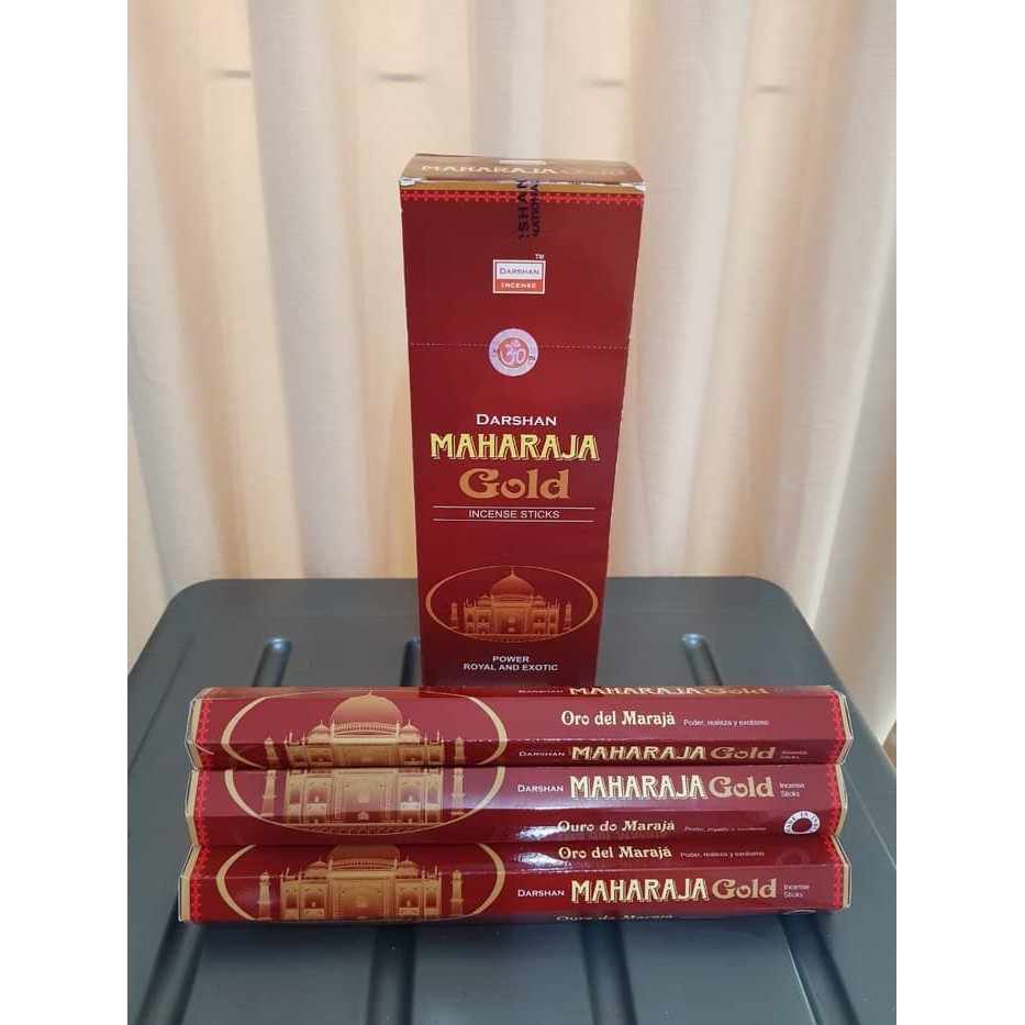 Ecer Dupa India Aromaterapi Hexa Darshan Maharaja Gold Long Panjang
