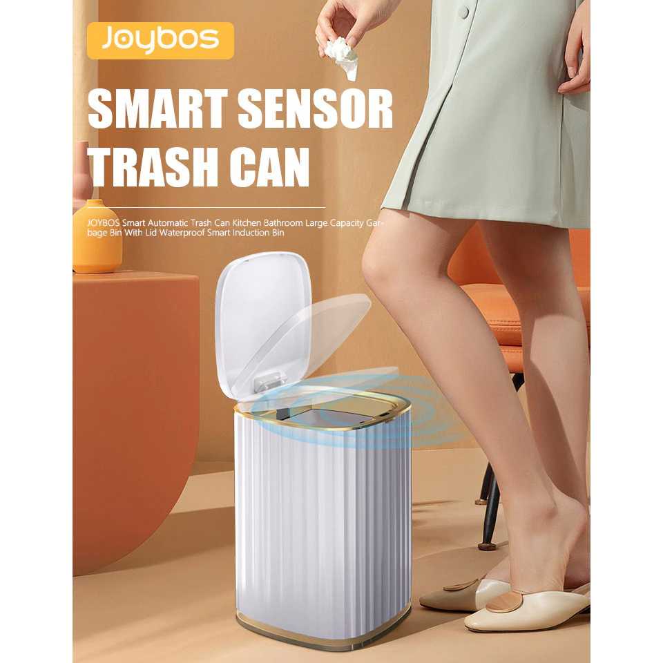 Joybos Tempat Sampah Smart Trash Can Motion Sensor Dustbin 10L