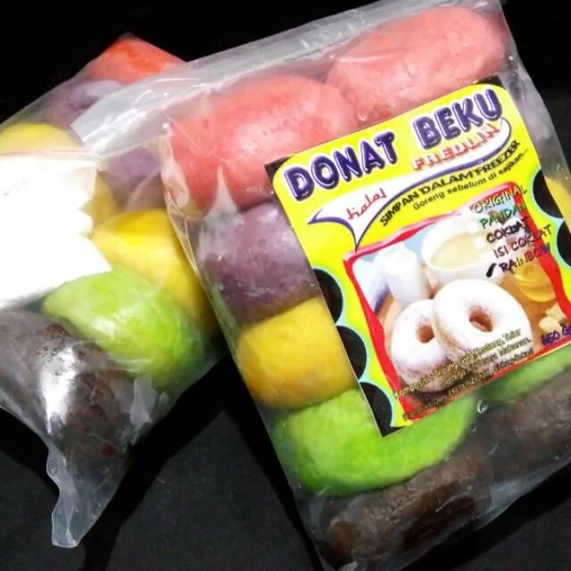 

DONAT SUSU FROZEN / DONAT BEKU FREDLIN (Rainbow/Rasa Buah)