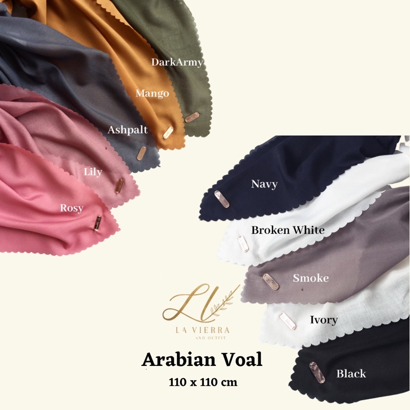 Part 1 Voal Arabian Jilbab Polos Sahara Hijab Segiempat-6