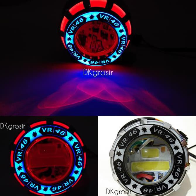 BARU LAMPU UTAMA GEN 2 PROJIE BULAT VR46 LED HIGH LOW AE DE 3.5INC RBR #8