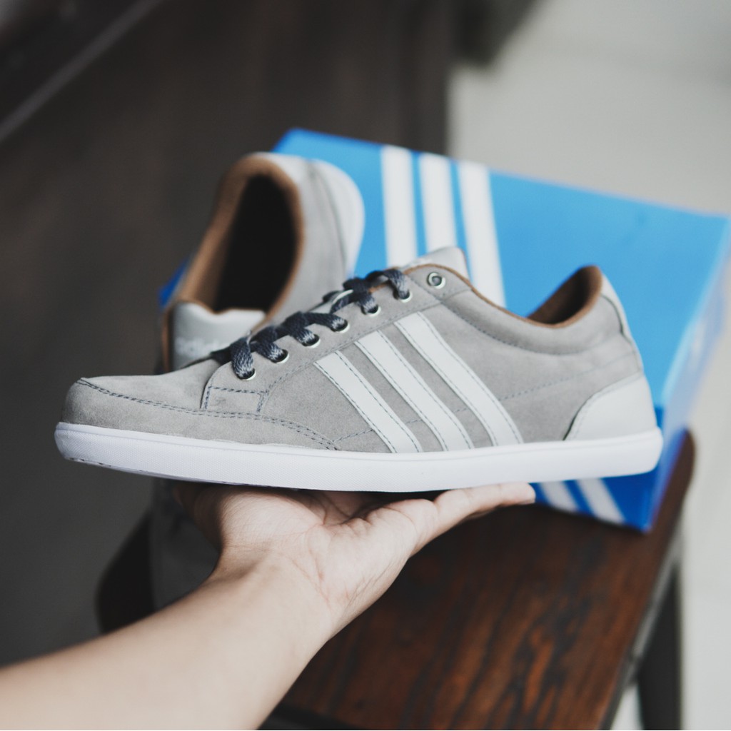 BEST SALE !! Sepatu Adidas Kapler Abu Casual Sneakers Bertali / Sepatu Pria Terbaru Murah Size 39-44