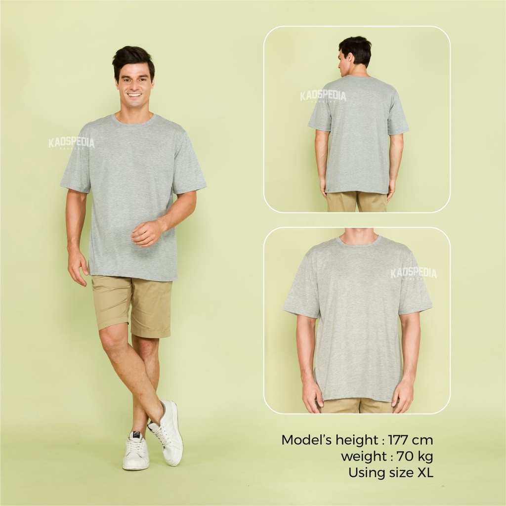 Kaos Polos Cotton Combed Lengan Pendek Premium 30s Pria Wanita Kaospedia Bandung-MISTY GREY