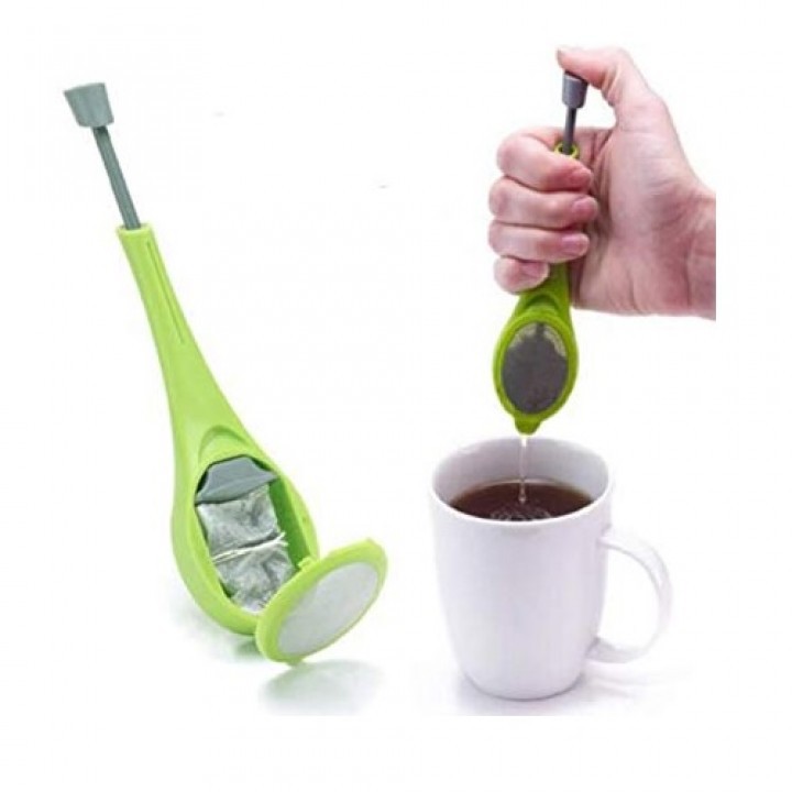 Tea Infuser Spoon with Built-in Plunger Reusable for Tea Bag or Coffee