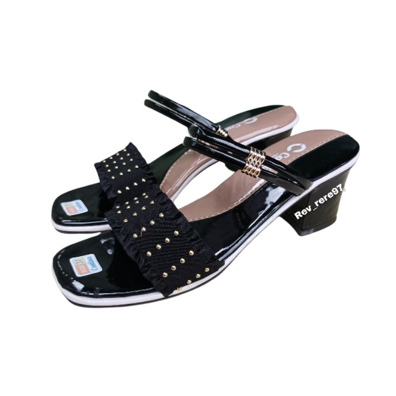 Sandal Wanita Heels / Hak 5 Cm / Sandal Pesta Wanita Contino Original Sandal Hak Tahu