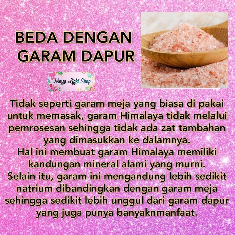 Garam Himalaya pink himalayan salt original garam dapur superfood garam pink salt termurah garem