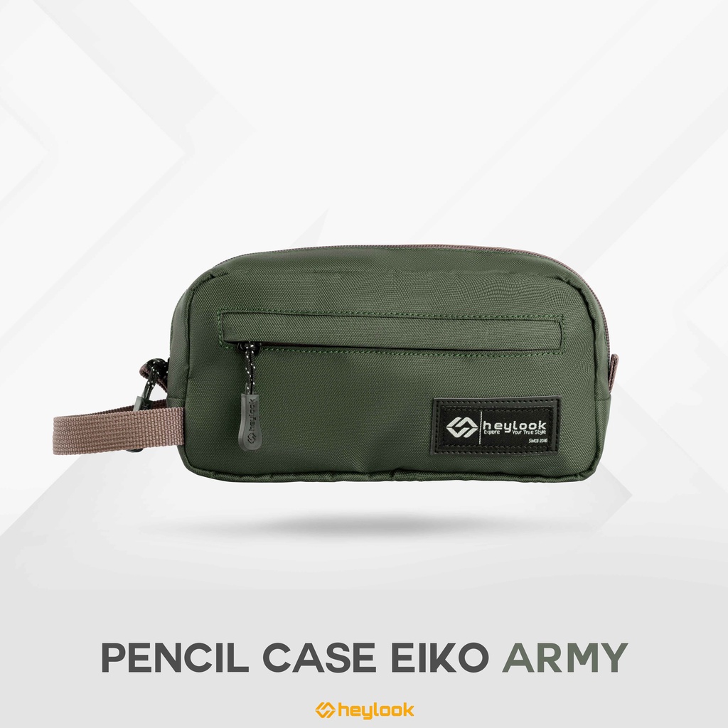 

HEYLOOK Official - Tempat Pensil Eiko Kotak Pensil Pencil Case Kostak Anak Atk Sekolah Kuliah Kantor Kerja - ARMY