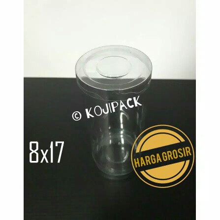 Tabung Mika 8x17 Kemasan Toples Bundar Plastik