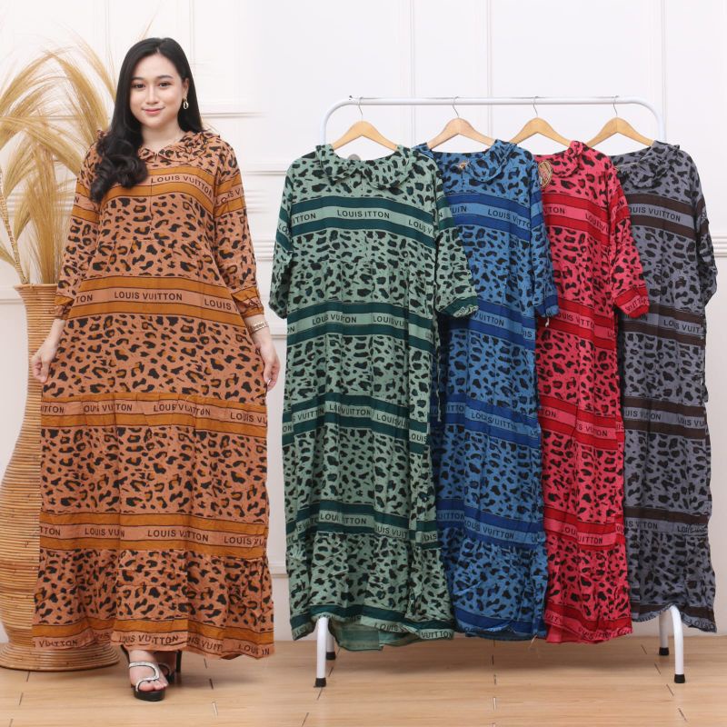 Gamis Rayon Homey Dress Terlaris / Gamis Muslim Syari Motif Terbaru