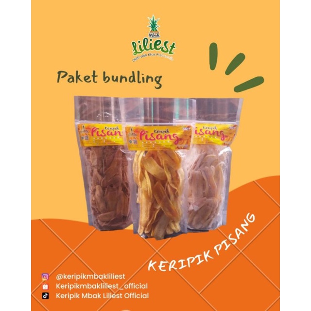 

[PAKET BUNDLING] 250gr 3 varian keripik pisang