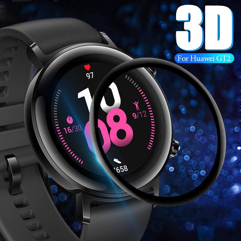 Pelindung Layar Tempered Glass 3D Untuk Huawei watch 3 Pro GT2 2e 3 42mm 46mm GT Runner Curved Smart watch 2 42mm 46mm GS3