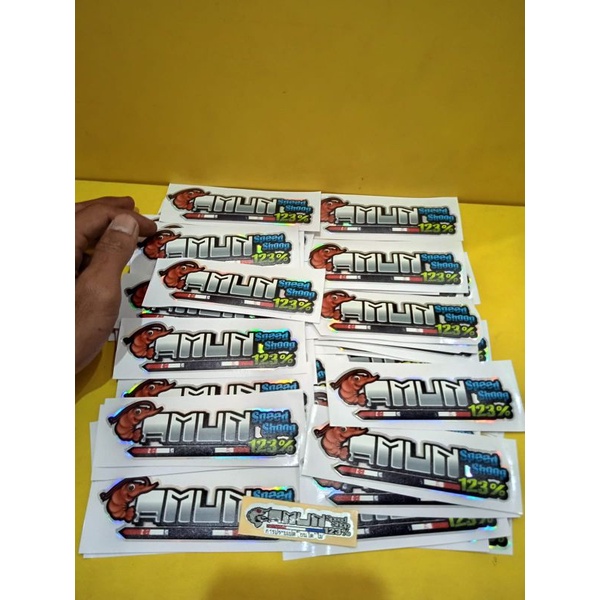 

Sticker Stiker AMUN Speed Shop hologram timbul