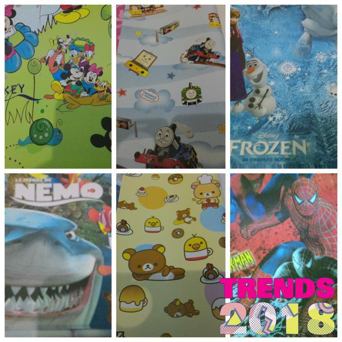 

NEW Kertas kado karakter glosy ukuran 48-5 x 64 cm MUMER